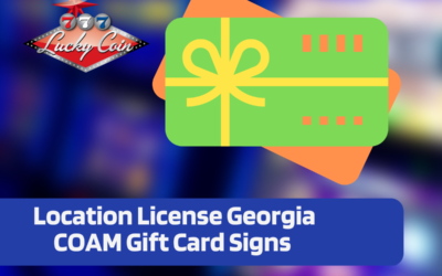 Location License Georgia COAM Gift Card Signs