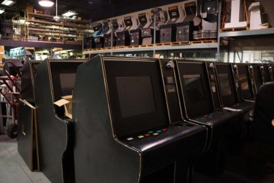 Coin operated amusement machines in the Lucky Coin warehouse