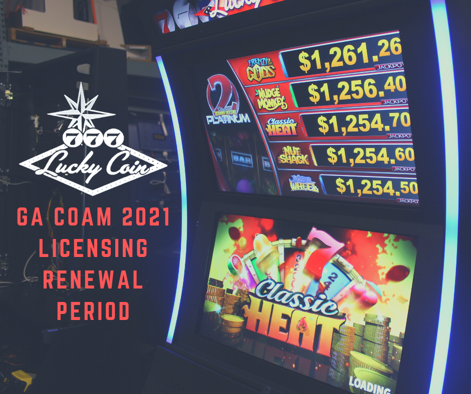 GA COAM 2021 Licensing Renewal Period Lucky Coin Inc.
