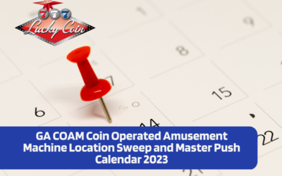 GA COAM Coin Operated Amusement Machine Location Sweep and Master Push Calendar 2023